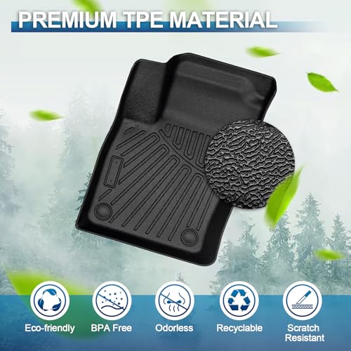 Peleus Floor Mats for Nissan Kicks 2025 2026,TPE All Weather Protection 2 Rows Car Floor Liners with Cargo Liner Backrest Mat for Nissan Kicks Trunk Mat+Backrest Mats+Floor Mats - style: for 2025 Nissan Kicks