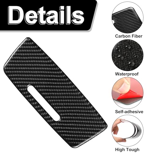 WINKA Carbon Fiber Interior Compatible with BMW 3 Series E90 328i 325i 330i Car Center Storage Box Panel Cover E92 E93 318i 320i 335i Cigarette Lighter Panel 2006-2012 Trim Central Console Accessories