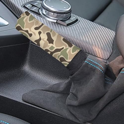 Handbrake and Gear Shift Knob Cover 2 Piece Automobile Hand Brake Cover Car Interior Accessories - color: Duck Camo-B