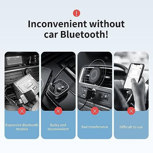 Mcdodo Aux Bluetooth Adapter 5.3 with Built-in Microphone CD Quality 10M Transmission Bluetooth Receiver USB 2.0 to 3.5mm Wireless Car Kit Auxiliary Incoming Calls Hands-Free Instant Car Start Compati