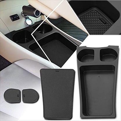 Oe Style Front Center Console Organizer Storage Box Cup Holder Assembly Compatible with 10-15 Toyota Prius