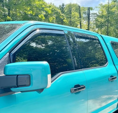 in-Channel Rain Guards for 2016-2023 Tacoma Double Cab, Window Deflectors Window Visors for Tacoma Accessories 2016-2023, 4 Full-Size Doors - size: 2016-2023 Tacoma Double Cab