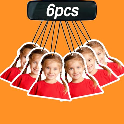 6Pcs Custom Air Fresheners with Picture - Double Sided Print Personalized Car Air Freshener with Logo Personalized Gifts for Valentine's, Car Charms for Rear View Mirror. (6pcs-Crop) - color: 6 Pcs - Crop