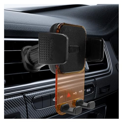 YoRise Car Vent Phone Mount, 360° Rotation Car Phone Holder with Metal Hook Clip, Smartphone Automotive Mount, Vehicle Air Vent Smartphoe Holder (Orange) - color: Orange