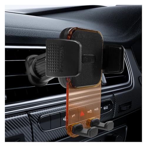 YoRise Car Vent Phone Mount, 360° Rotation Car Phone Holder with Metal Hook Clip, Smartphone Automotive Mount, Vehicle Air Vent Smartphoe Holder (Orange) - color: Orange