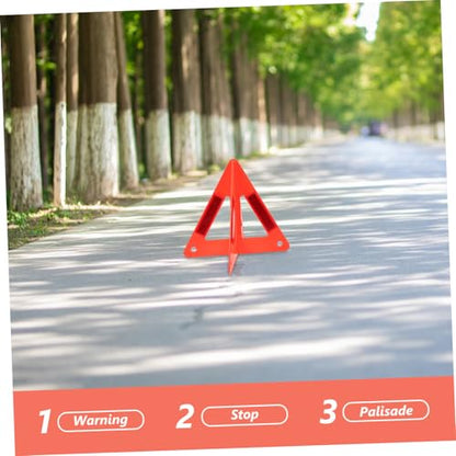 ULTECHNOVO 2sets Reflective Safety Triangles for Car Roadside Emergency Warning Signs High Visibility Compact Storage for Vehicles