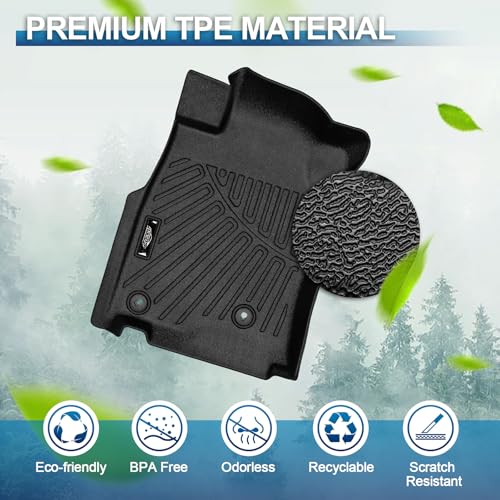 PELEUS Floor Mats for Toyota 4Runner 2003-2009 (4th Gen), All Weather Custom Fit Car Mats & Cargo Liner Set, Odorless TPE Heavy Duty Protection Accessories, Black (Only 5-Seat Models) - style: For Toyota 4runner 2003-2009