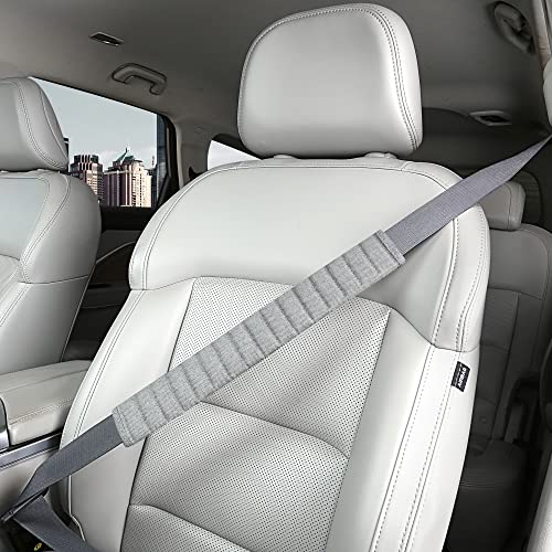HighnessHwoo Car Seatbelt Covers Cushion Shoulder Pads Protector Sleeve for Adults, Auto Extra Long Seat Belt Strap Cover Decorations for Women, Kids, Honda, Trucks Accessories, 1pc, 15.5in, Gray - color: Gray, size: 15.5in - 1pc