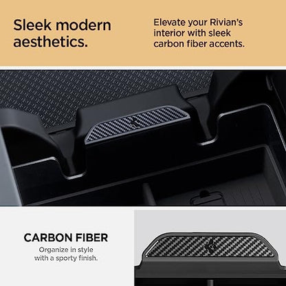 Spigen Console Organizer Tray for Rivian R1T and R1S 2026 2025 2024 2023 2022 - size: Rivian R1S & R1T