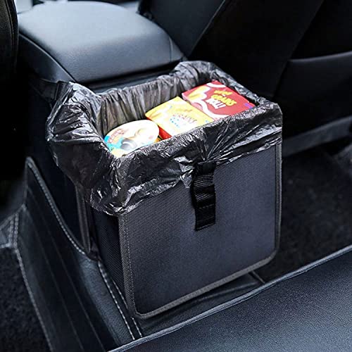 2 Pcs Large Size Car Backseat Organizer with 1 Pcs Trash Garbage Bag, Clear Screen Tablet Holder and 9 Storage Pockets,Foldable Seat Back Protectors for Toys Drinks Book ,Travel Accessories (Black)