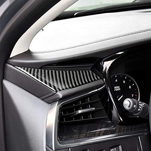 NVCNX Carbon Fiber Compatible with Cadillac XT6 2020-2025 / XT5 2017-2025 2018 2019 2020 2021 2022 2023 2024 Accessories Car Dashboard Instrument Panel Cover Interior Dash Trim Black - color: Dashboard Instrument Panel Trim