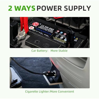 Trihelper Electric Car Jack Set 5 Ton Hydraulic Jack with Integrated Tire Pump Car Lift Floor Jack with Impact Wrench for Sedans SUV MPV Sedan Truck Change Tires Garage Repair - color: Black+Wrench
