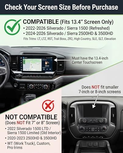 Pigenius Windshield Sun Shade for 2022-2026 Chevy Silverado/GMC Sierra 1500 (Refresh with 13.4" Screen), 24-26 2500HD 3500HD, Full Coverage Rearview Mirror Shade for Ultimate Protection - size: 2019-2026 high trim