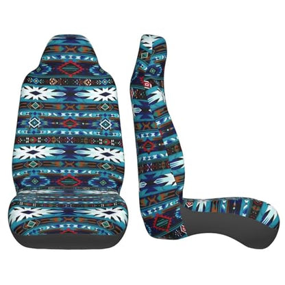 Front Seat Covers for Cars Boho Bohemian Bucket Seat Cover Aztec Saddle Blanket Universal Fit Car Seat Cover Non-Slip Auto Seat Dog Kid Protector Cloth Seats Cushion Van Truck SUV, Western - color: Aztec