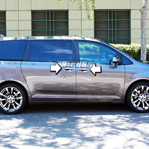 Compatible with(Just overlay Stick on, NOT for SNAP IN Replacement) 4 Chrome Door Handle Covers for Toyota 4RUNNER 2005-2008 / AVALON 05-08 / CAMRY 2007-2011 / SIENNA 05-2012 / TACOMA 2005-2015