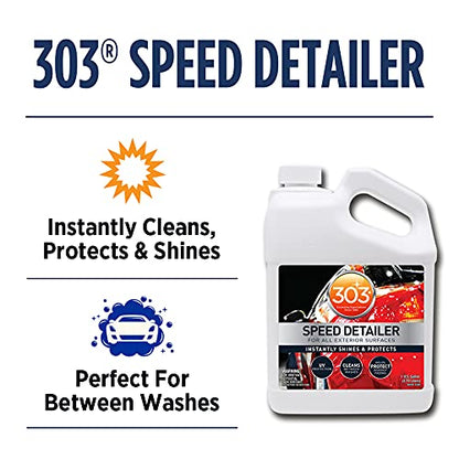 303 Products Speed Detailer - Instantly Shines and Protects Paint - for All Exterior Automotive Surfaces - Cleans Between Washes - UV Protection, 1 Gallon, (30229) - size: 128 Fl Oz (Pack of 1)