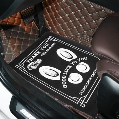 50-Pack Black Disposable Car Floor Mats 19.6x15.7 Inch Heavy-Duty Automotive Protectors for Car Wash & Detailing - Universal Fit Portable Vehicle Foot Pads (Fits SUV/Truck/Sedan)