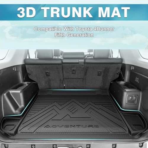 Mixsuper Cargo Liner for Toyota 4Runner 2010-2024 5 Seater (No 3rd Seat or No Sliding Cargo Deck), Trunk Mat for 4Runner Accessories Cargo Mat Rear Trunk Liner Black - size: Fit for Toyota 4Runner | 2010-2024