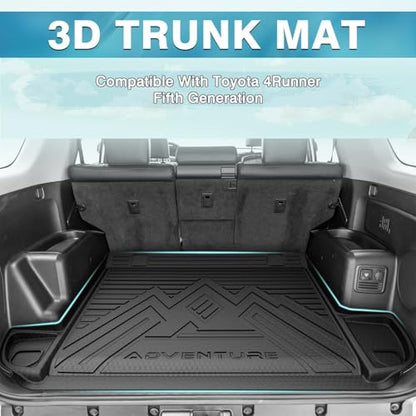 Mixsuper Cargo Liner for Toyota 4Runner 2010-2024 5 Seater (No 3rd Seat or No Sliding Cargo Deck), Trunk Mat for 4Runner Accessories Cargo Mat Rear Trunk Liner Black - size: Fit for Toyota 4Runner | 2010-2024