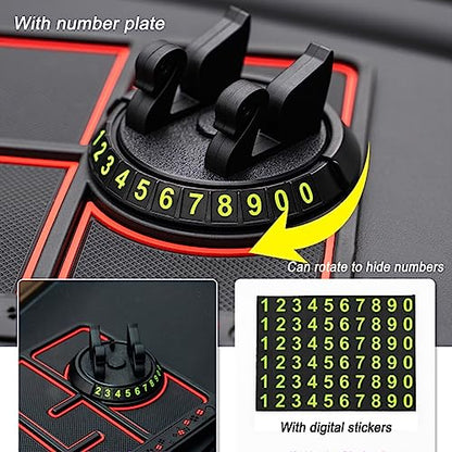 Tumecos Car Non-Slip Mat for Car Dashboard,Dashboard Mat for Car Dashboard Accessories,Dash Cell Phone Mount,Anti-Slip Pat Can Hold Cell Phone, Keys, Sunglasses - style: Style D