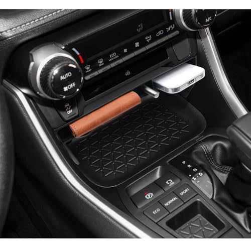 LUWU for 2025 Toyota RAV 4 Accessories Compatible with 2019 2020 2021 2022 2023 2024 2025 Toyota RAV 4 Front Center Console Organizer Armrest Console Secondary Storage Box Insert Tray ABS Material - color: 2019-2025 RAV 4 Center Organizer Black