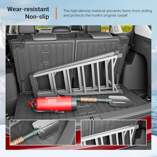powoq 6&7 Seats Cargo Mat Compatible with 2018-2026 Volkswagen Atlas Trunk Mat Not Fit Cross Sport Backrest Mat TPE Replacement for 18-26 VW Atlas Accessories (Trunk Mat with Backrest Mats) - size: Compatible With Vw Atlas | 2018-2026