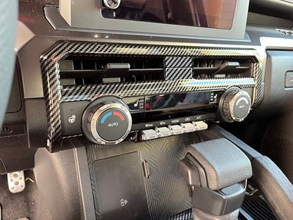 8" Display Model for Toyota Tacoma 2024 2025 2026 and 4Runner 2025 2026 Interior Accessories Center Consoles Dashboard Air Vent Frame Cover Trim (Carbon Fiber Grain) - color: Carbon Fiber Grain