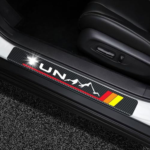 Car Door Sill Protector Stickers Compatible with Toyota Tundra Tacoma TRD Sill Accessories Tri-Color Door Entry Guard Anti-Dirty Scuff Plate Sticker Guard Sills Protector Trim (TUN) - color: TUN