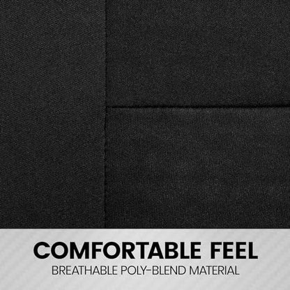 BDK PolyPro 2-Pack Front Car Seat Covers Set in Black/Black - Front Seat Covers for Cars Trucks Vans SUVs Sedans, Easy to Install Front Car Seat Cover Protection, Universal Fit Car Accessories - color: Black