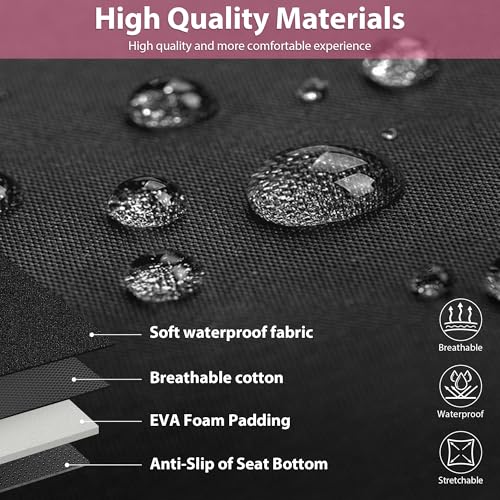 CAR PASS Waterproof Car Seat Covers Full Sets, Universal Fit Seat Covers for Cars, EVA Neoprene Seat Cover Set Full Sets, Interior Covers for Auto SUV,Vans,sedans, Trucks,(Black Pink) - color: Pink Full Sets