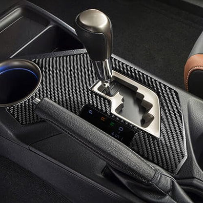NVCNX Real Premium Carbon Fiber Car Center Console Automatic Transmission Gear Shift Panel Cover Decal Compatible with Toyota RAV4 2013 2014 2015 XLE LE Limited Interior Trim Accessories Black - B - color: 2013-2015 Gear Shift Panel Trim - B