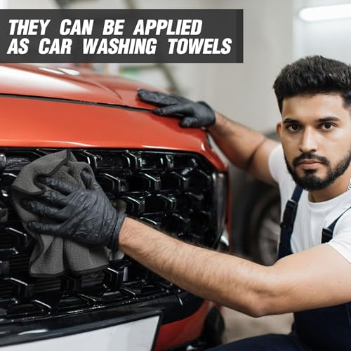 Tallew 40 Pcs Microfiber Towels:16"x16" Microfiber Drying Towels Bulk Micro Fiber Car Cleaning Cloth for Cars Drying Washing Polishing Office Windows Cleaning Household Supplies (Gray) - color: Gray