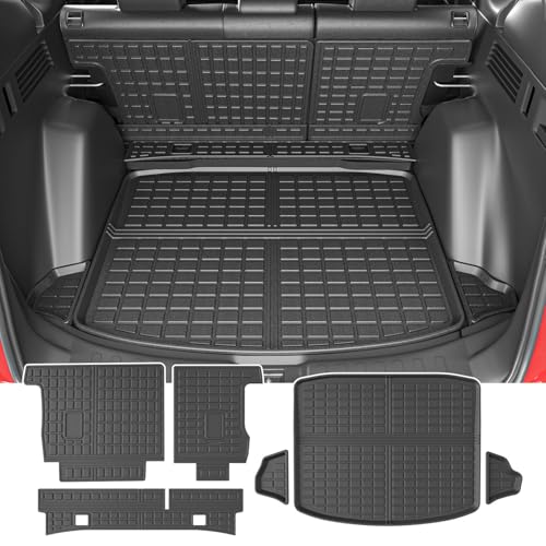 powoq Fuel Cargo Mat Compatible with 2017-2022 Honda CRV Trunk Mat Cargo Liner TPE Backrest Trunk Liner Replacement for 2017 2018 2019 2020 2021 2022 Honda CRV Accessories - color: Compatible with 2017-2022 Fuel CRV, size: Upgraded Trunk Mat+backrest Mat