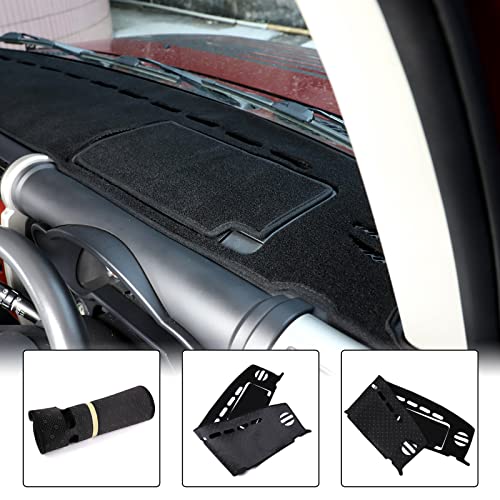 Aunginsy Car Dashboard Cover Mat Compatible with Toyota FJ Cruiser 2007-2021 SUV Dashboard Dash Cover Nonslip Black Mat Sun Pad Dash Carpet Sunshade Glare UV Rays Protector Car Interior Accessories - color: Black(RHD)
