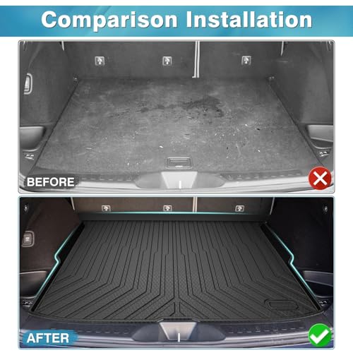 Mixsuper Cargo Liner Custom Fit for 2019-2025 Honda Passport All Weather Trunk Liner Anti-Slip Rear Cargo Mat Black - size: Fit for Honda Passport | 2019-2025