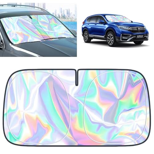 for Honda CRV Windshield Sun Shade - Foldable Windshield Cover Sun Shade CRV 2007-2025 Accessories Protect Car from Sun Rays Overlapping UV Reflective Window Sunshad