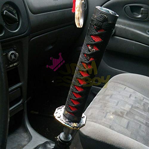 JDMBESTBOY Samurai Sword Red Black Shift Knob Shifter Alloy Katana Adapters Universal 15cm - color: Red Black, size: 15cm