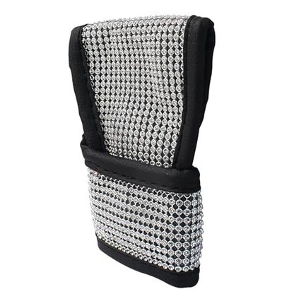 Jiozermi Bling Bling Gear Shift Knob Cover with Crystal Glitter Auto Shift Gear Cover Crystal Diamond Car Accessories, White Diamond - color: Gear Shift Knob Cover(1PCS)