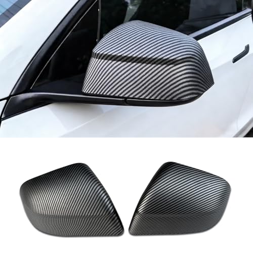 MAXDOM Side Mirror Cap Compatible with Tesla 2025+ Model Y Juniper (Matte Carbon Pattern, Model Y Juniper 2025+) - color: Matte Carbon Pattern