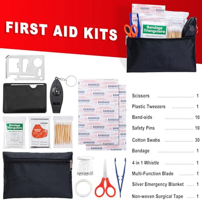 Car Roadside Emergency Kit - Car Emergency Kit with Jumper Cables, Tow Rope, Folding Shovel, Safety Hammer, Reflective Warning Triangle, Car Safety Kits for Men, Women, Teenagers