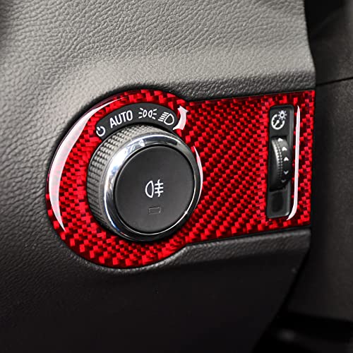 Car Headlight Switch Sticker Carbon Fiber Decal Interior Trim for Chevrolet Camaro 2010 2011 2012 2013 2014 2015 Accessories - color: Headlight Switch