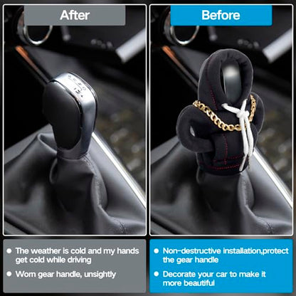 Funny Gear Shift Hoodie Cover, Car Shifter Knob Sweatshirt, Universal Stick Shift Cover for Car Gear Handle - color: Black