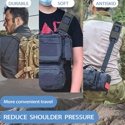 ZINMARK 2Pcs Ultra-Thick Shoulder Pad Cushions for Laptop Bags,Messenger Bags,Briefcases,Luggage, Tool Bags,Travel Bags etc - color: Camouflage Gray