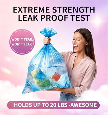 5 Gallon Trash Bags Extra Thick - 18 Liter Garbage Bags Unscented for Bathroom, Small Plastic Wastebasket Liners for Home Office Bedroom,150 Count 5 Color - color: 5gal-150