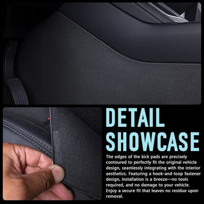 for 2025+ Tesla Model Y Juniper 7PCS TPE Door Threshold Strip & Center Console Saddle Side Protectors & 2nd Row Seat Lower Protector Anti-dust Pads 2025 2026 Model Y Juniper Accessories
