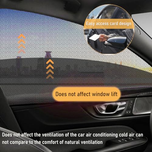 povtii 2 PCS Car Window Shades, Breathable Mesh Side Window Sun Shade Blocker for Privacy Blackout, Auto Window Screen UV Protection Cover for Baby Family Pet, Car Accessories (Car Front 22.8"×15.7") - color: Car Front 22.8"×15.7"