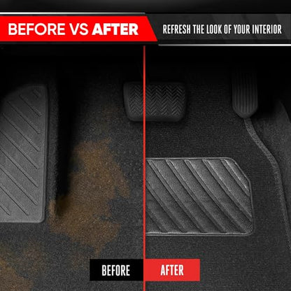 Motor Trend SpeedSeries Carpet Car Floor Mats Set - Versatile Fit for Cars, Trucks, SUVs, Vans Grey Trim Racing Design Car Mat Full Set Tapetes para Carro - Set of 4, Black & Gray Car Carpet Mats - color: Speed Series-Grey