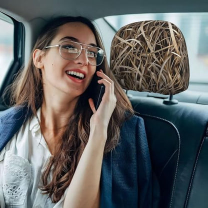 Camouflage Car Headrest Cover Army Camo Universal Auto Head Rest Protector Brown Jungle Soft Breathable Seat Pillow Protective Wrap Covers Fit Most Cars Sedan Van Vehicles - color: Camo