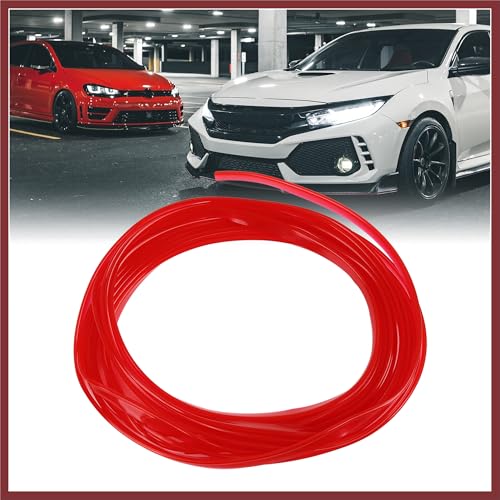 Car Red Interior Trim Strip Line Gap Door Edge Seal Protector 5m 16.4ft Replace Parts