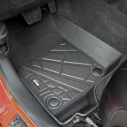 KARPAL Floor Mats Trunk Liner fit for 2018-2025 Jeep Wrangler JL Unlimited 4 Door (Not for JK/4XE), Front & 2nd Row, TPE All Weather Protection Custom Fit Car Mats (Sahara, Rubicon, Willys, Sports) - style: 2018-2025 | For Jeep JLU | Full Set